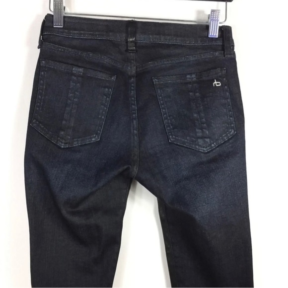 Rag & Bone Hyde Lamb Leather Skinny Jean Combo Essex Wash Denim NWOT - Picture 5 of 9